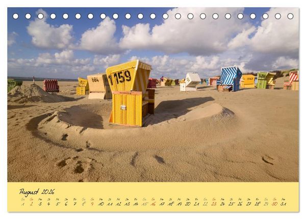 Produktbild: Nordsee &ndash; D&uuml;nen, Sand, Wasser und Wolken (Tischkalender 2026 DIN A5 quer), CALVENDO Monatskalender