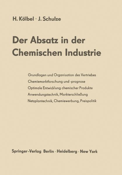 Produktbild: Der Absatz in der Chemischen Industrie