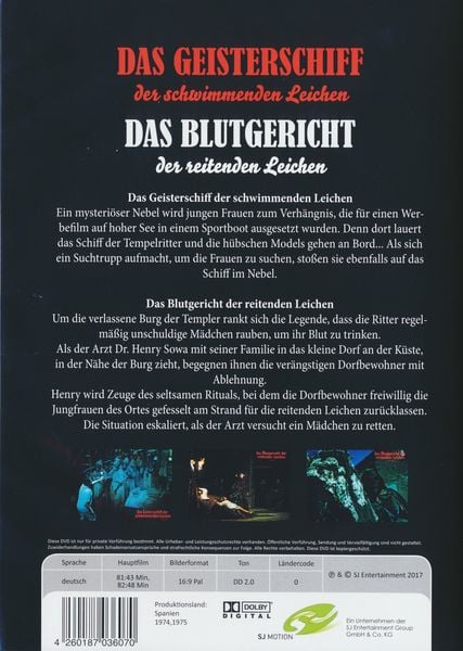 Produktbild: Das Geisterschiff der schwimmenden Leichen & Das Blutgericht der reitenden Leichen
