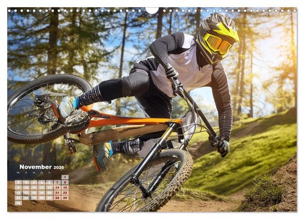 Produktbild: Abfahrtsrausch Downhill Aktion (Wandkalender 2026 DIN A3 quer), CALVENDO Monatskalender