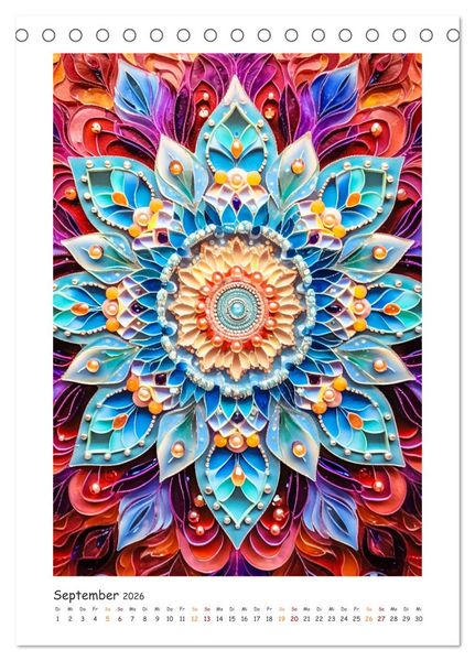 Produktbild: Zauberhafte Mandalas (Tischkalender 2026 DIN A5 hoch), CALVENDO Monatskalender