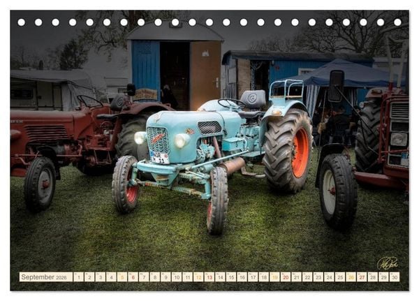 Produktbild: Oldtimer - Traktoren f&uuml;r Liebhaber (Tischkalender 2026 DIN A5 quer), CALVENDO Monatskalender