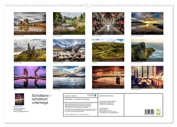 Produktbild: Schottland &ndash; schottisch unterwegs (Wandkalender 2026 DIN A2 quer), CALVENDO Monatskalender