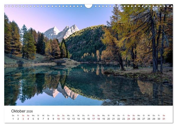 Produktbild: Magie der Bergseen &ndash; Spiegelungen im Licht der Berge (Wandkalender 2026 DIN A3 quer), CALVENDO Monatskalender