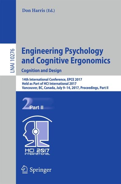 Produktbild: Engineering Psychology and Cognitive Ergonomics: Cognition and Design