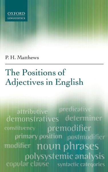 Produktbild: POSITIONS OF ADJECTIVES IN ENGLISH C