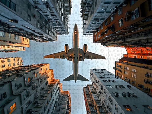 Produktbild: CALVENDO Puzzle Flugzeug | 1000 Teile Lege-Gr&ouml;&szlig;e 64x48cm Foto-Puzzle f&uuml;r gl&uuml;ckliche Stunden