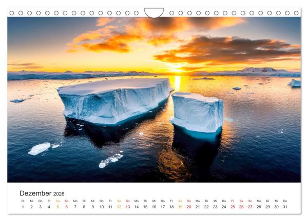 Produktbild: Antarktis - eisige Sch&ouml;nheit (Wandkalender 2026 DIN A4 quer), CALVENDO Monatskalender