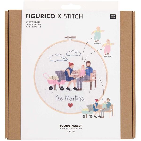 Produktbild: Stickpackung Figurico Young Family