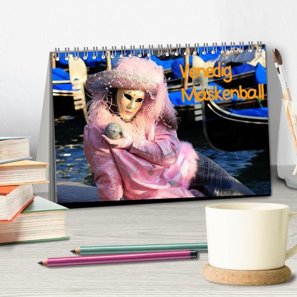 Produktbild: Venedig Maskenball (Tischkalender 2027 DIN A5 quer), CALVENDO Monatskalender