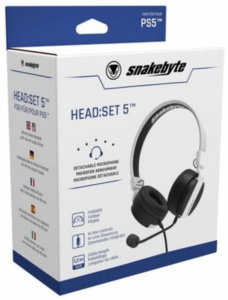 Snakebyte HEAD:SET 5, Headset, Kopfhörer mit Halter für PS5
