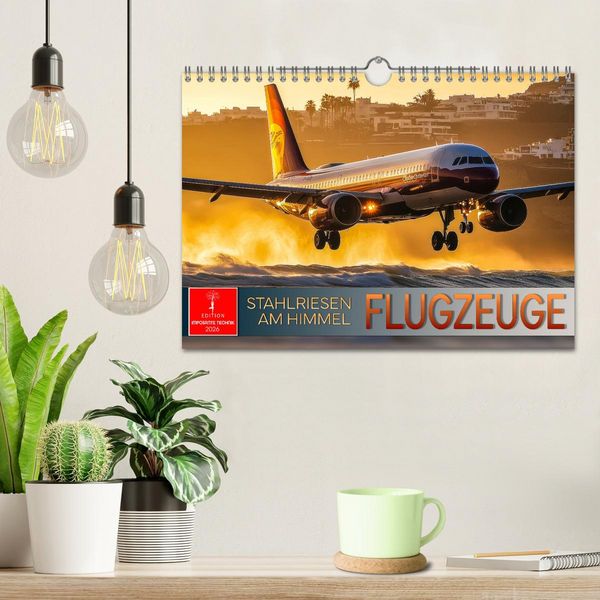 Produktbild: Flugzeuge - Stahlriesen am Himmel (Wandkalender 2026 DIN A4 quer), CALVENDO Monatskalender