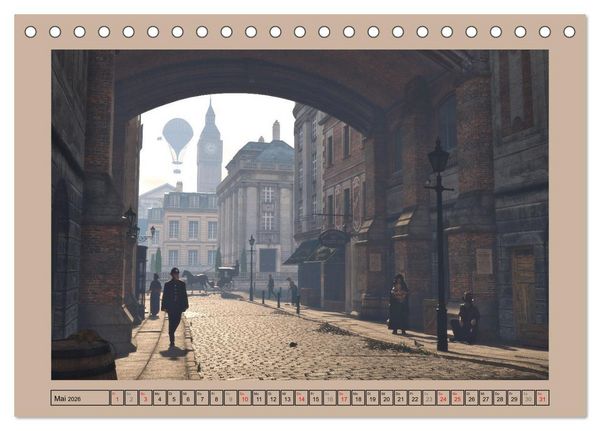 Produktbild: Steampunk Ferien (Tischkalender 2026 DIN A5 quer), CALVENDO Monatskalender