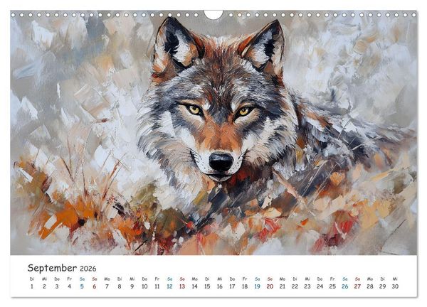 Produktbild: Tiere in der Kunst (Wandkalender 2026 DIN A3 quer), CALVENDO Monatskalender