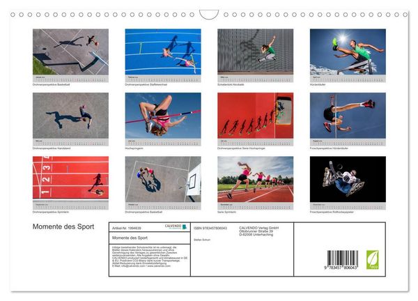 Produktbild: Momente des Sport (Wandkalender 2026 DIN A3 quer), CALVENDO Monatskalender