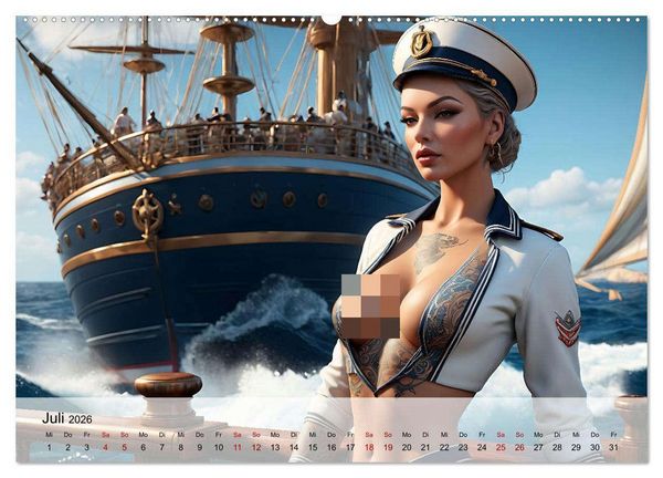 Produktbild: Maritime Leidenschaft - Sonne, Meer und hei&szlig;e Flirts (hochwertiger Premium Wandkalender 2026 DIN A2 quer), Kunstdruck in Hochglanz