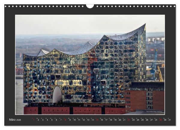 Produktbild: Die Elbphilharmonie Hamburg (Wandkalender 2026 DIN A3 quer), CALVENDO Monatskalender