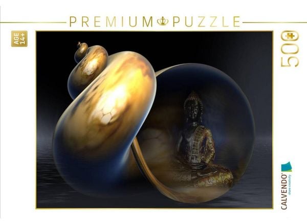 CALVENDO Puzzle Buddha und Yin Yang | 500 Teile Lege-Größe 48 × 36 cm Foto-Puzzle für Erwachsene