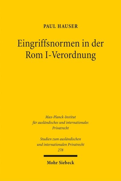 Produktbild: Eingriffsnormen in der Rom I-Verordnung