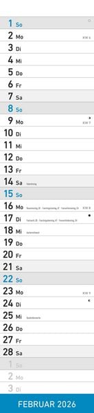 Produktbild: Streifenplaner BLAU 2026 - Streifenkalender - Wandplaner - Küchen-Kalender - 11,3x49,5