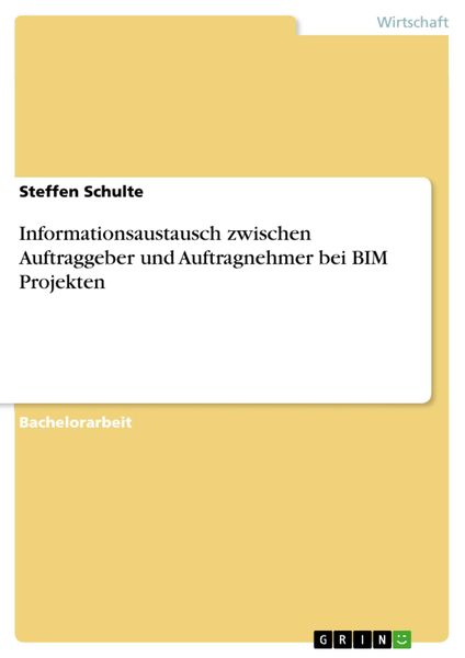 Produktbild: Informationsaustausch zwischen Auftraggeber und Auftragnehmer bei BIM Projekten