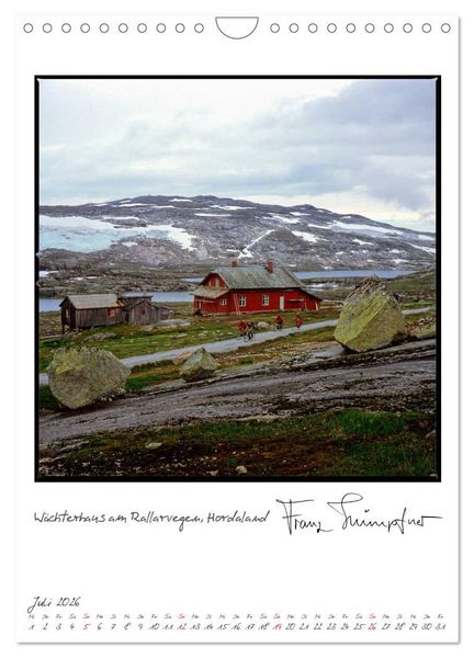 Produktbild: Norwegen analog (Wandkalender 2026 DIN A4 hoch), CALVENDO Monatskalender