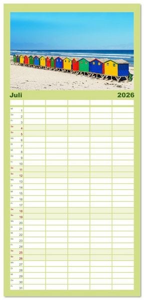 Produktbild: Familienplaner 2026 - Kapstadt: Leben unterm Tafelberg mit 5 Spalten (Wandkalender, 21 x 45 cm) CALVENDO