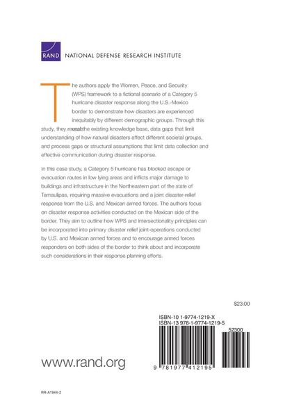 Produktbild: Applying Women, Peace, and Security Considerations to a Cross-Border Disaster Response