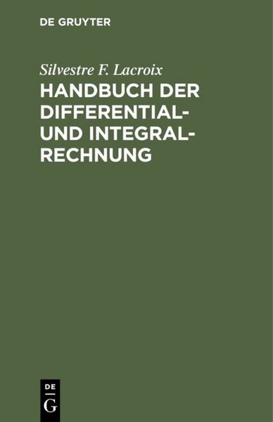 Produktbild: Handbuch der Differential- und Integral-Rechnung
