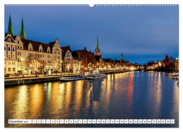 Produktbild: L&uuml;beck &ndash; Poetische Ansichten (Wandkalender 2027 DIN A2 quer), CALVENDO Monatskalender
