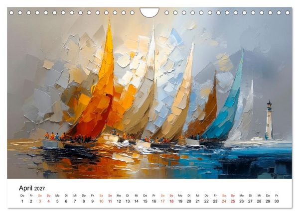 Produktbild: Segeln - Tanz mit dem Wind (Wandkalender 2027 DIN A4 quer), CALVENDO Monatskalender