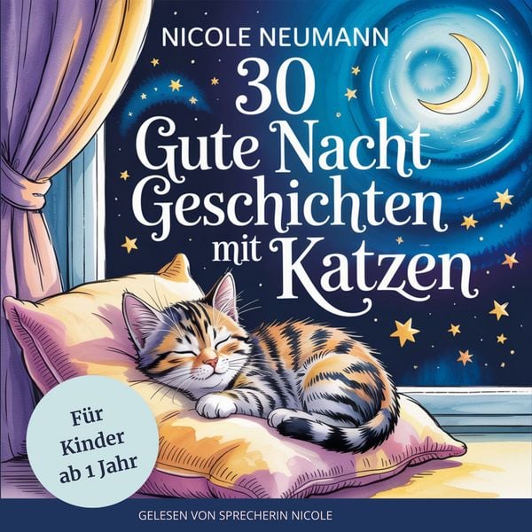 Produktbild: 30 Gute Nacht Geschichten mit Katzen f&uuml;r Kinder ab 1 Jahr: