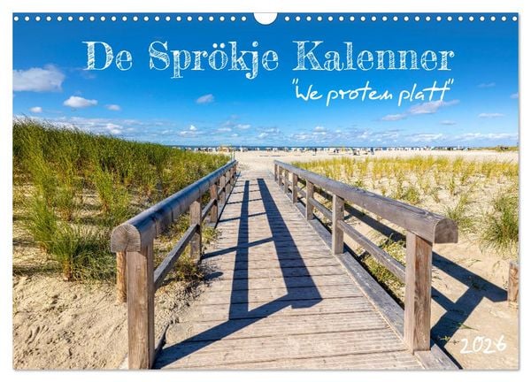De Sprökje Kalenner 'We proten platt' (Wandkalender 2026 DIN A3 quer), CALVENDO Monatskalender