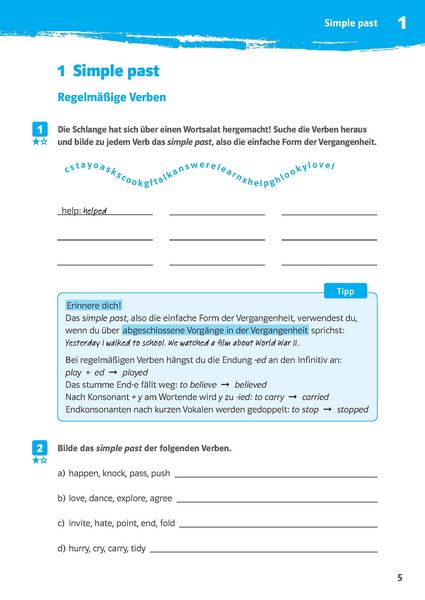 Produktbild: Klett 10-Minuten-Training Englisch Grammatik Simple Past und Present Perfect 6./7. Klasse
