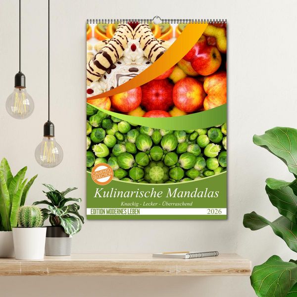 Produktbild: Kulinarische Mandalas (Wandkalender 2026 DIN A2 hoch), CALVENDO Monatskalender