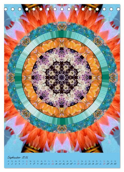 Produktbild: Bl&uuml;hende Mandalas (Tischkalender 2026 DIN A5 hoch), CALVENDO Monatskalender