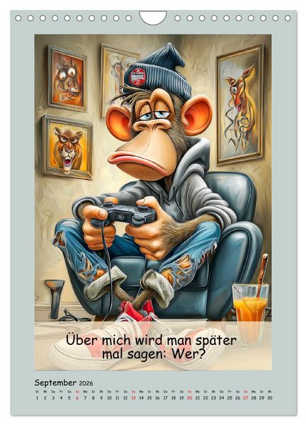 Produktbild: Affengeil. Humor aus dem Gro&szlig;stadtdschungel (Wandkalender 2026 DIN A4 hoch), CALVENDO Monatskalender
