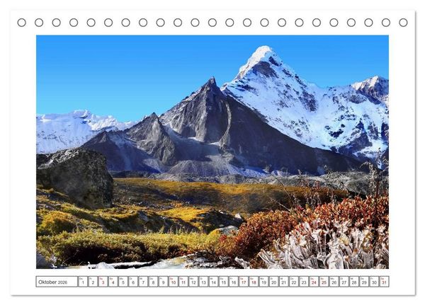 Produktbild: Himalaya - Bergparadies (Tischkalender 2026 DIN A5 quer), CALVENDO Monatskalender