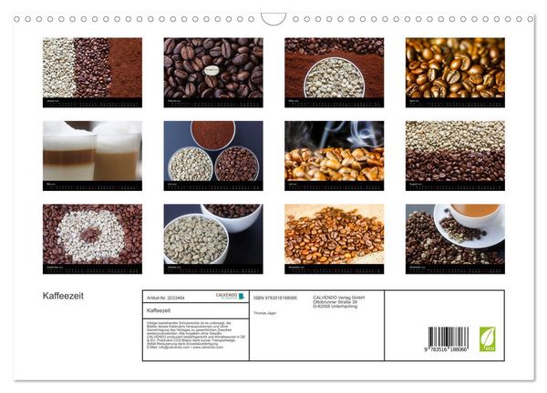 Produktbild: Kaffeezeit (Wandkalender 2026 DIN A3 quer), CALVENDO Monatskalender