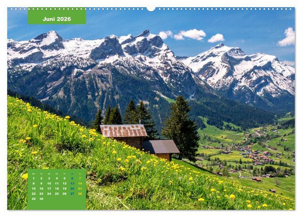Produktbild: WANDERN &uuml;ber Stock und Stein in der Schweiz (hochwertiger Premium Wandkalender 2026 DIN A2 quer), Kunstdruck in Hochglanz