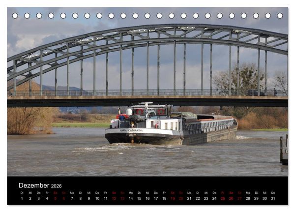 Produktbild: Schiffe auf der Oberweser (Tischkalender 2026 DIN A5 quer), CALVENDO Monatskalender