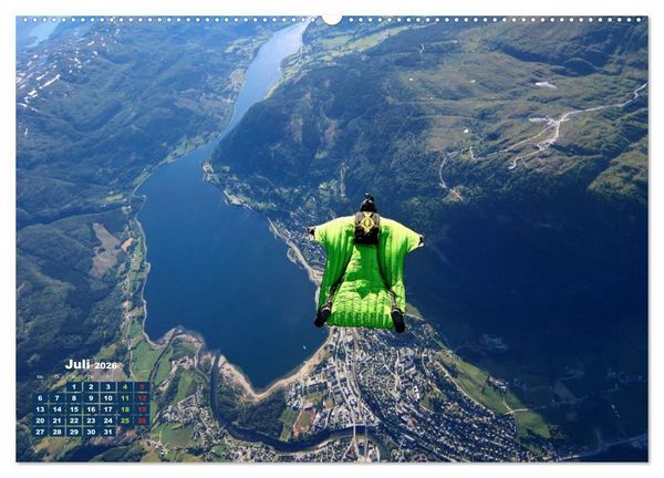 Produktbild: Base Jumping Adrenalin- Kick (hochwertiger Premium Wandkalender 2026 DIN A2 quer), Kunstdruck in Hochglanz