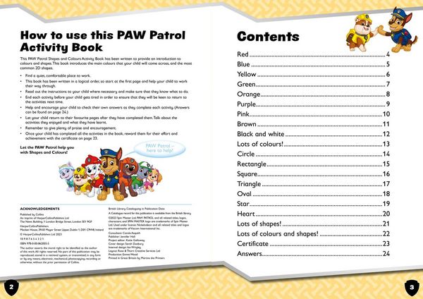 Produktbild: PAW Patrol Shapes and Colours Activity Book