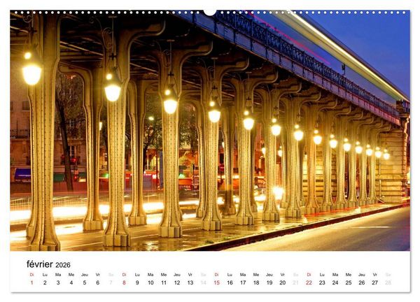 Produktbild: Paris M&eacute;tropolitain (Calendrier mural 2026 DIN A2 vertical) calendrier de bureau