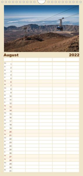 Produktbild: Familienplaner Teneriffa - Inmitten des Atlantischen Archipels (Wandkalender 2022 , 21 cm x 45 cm, hoch)