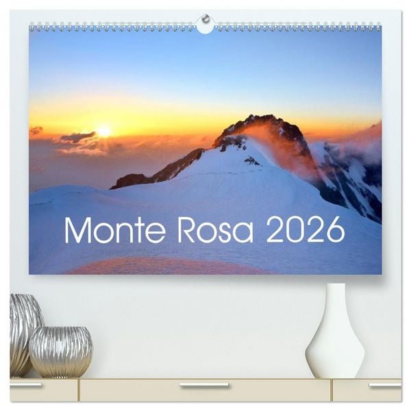 Produktbild: Monte Rosa (hochwertiger Premium Wandkalender 2026 DIN A2 quer), Kunstdruck in Hochglanz