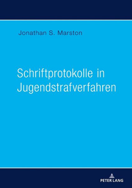 Produktbild: Schriftprotokolle in Jugendstrafverfahren