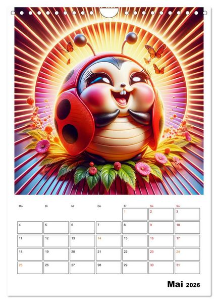 Produktbild: Heitere Insektenwelt (Wandkalender 2026 DIN A4 hoch), CALVENDO Monatskalender