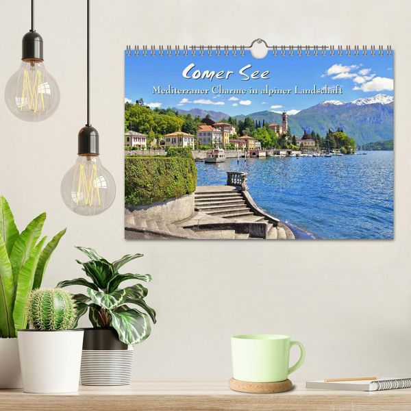 Produktbild: Comer See - Mediterraner Charme in alpiner Landschaft (Wandkalender 2026 DIN A4 quer), CALVENDO Monatskalender