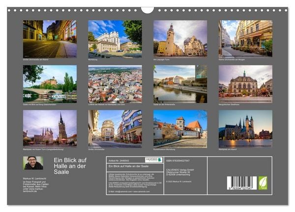 Produktbild: Ein Blick auf Halle an der Saale (Wandkalender 2027 DIN A3 quer), CALVENDO Monatskalender
